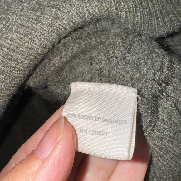 Naked Cashmere Green Cowl Tie Neck Boxy Cropped Sweater Size Small - Picture 3 of 7